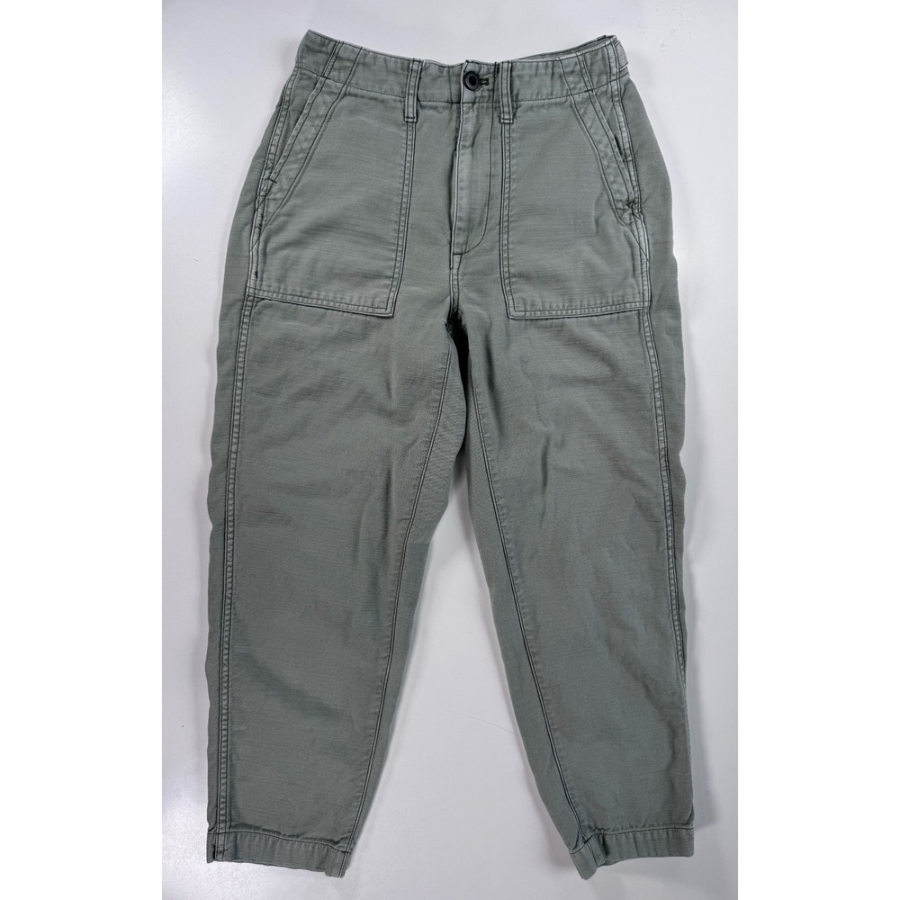 MADEWELL Griff Tapered Fatigue Cargo Utility Pants Womens 25 Green Relaxed Taper
